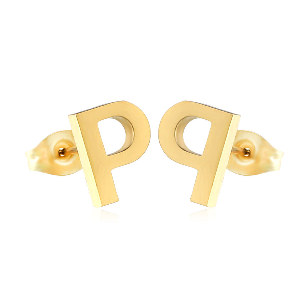 Damen elegante Buchstaben-Ohrstecker Shop Nory