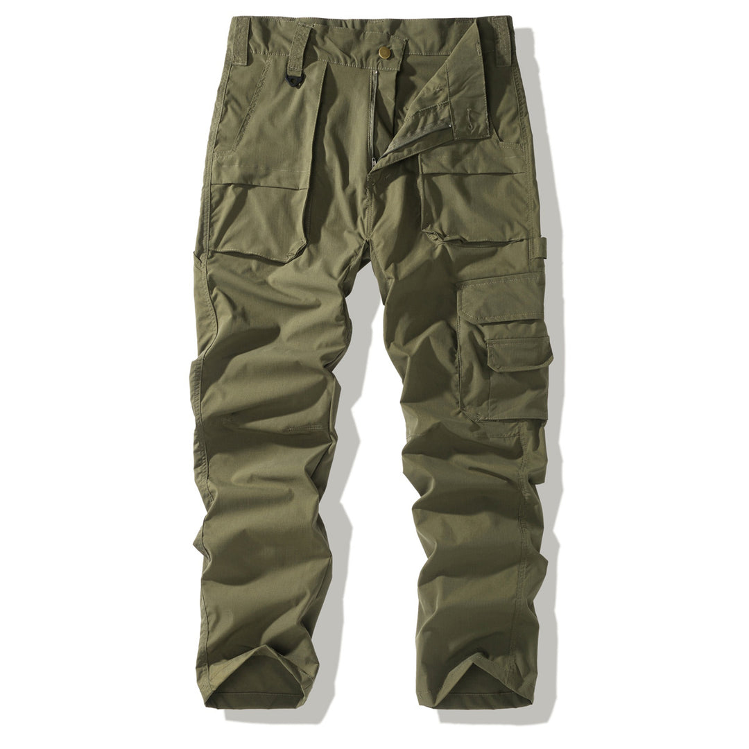Herren Robuste Cargo-Hose mit aufgesetzten Klappentaschen, Knieabnähern und geradem Schnitt Shop Nory