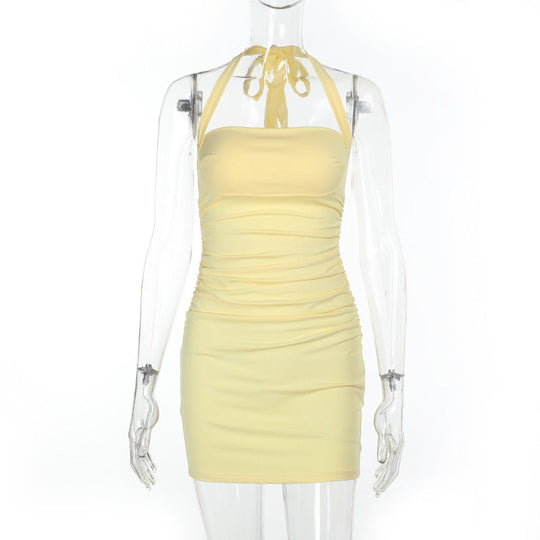 Damen figurbetontes Minikleid mit asymmetrischem Design und Rüschendetails
