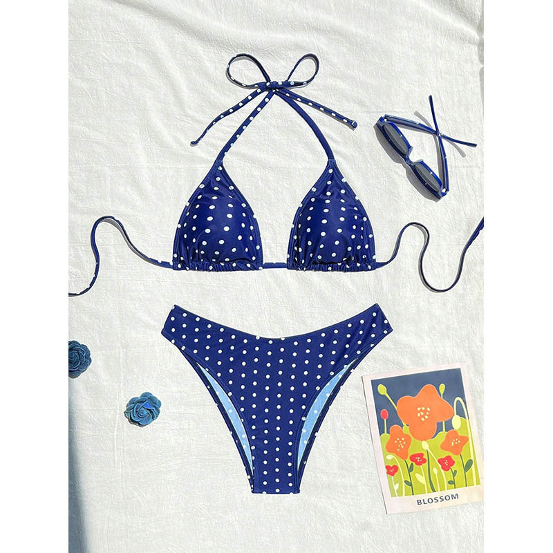 Damen Triangel-Bikini mit schickem Leo-Muster
