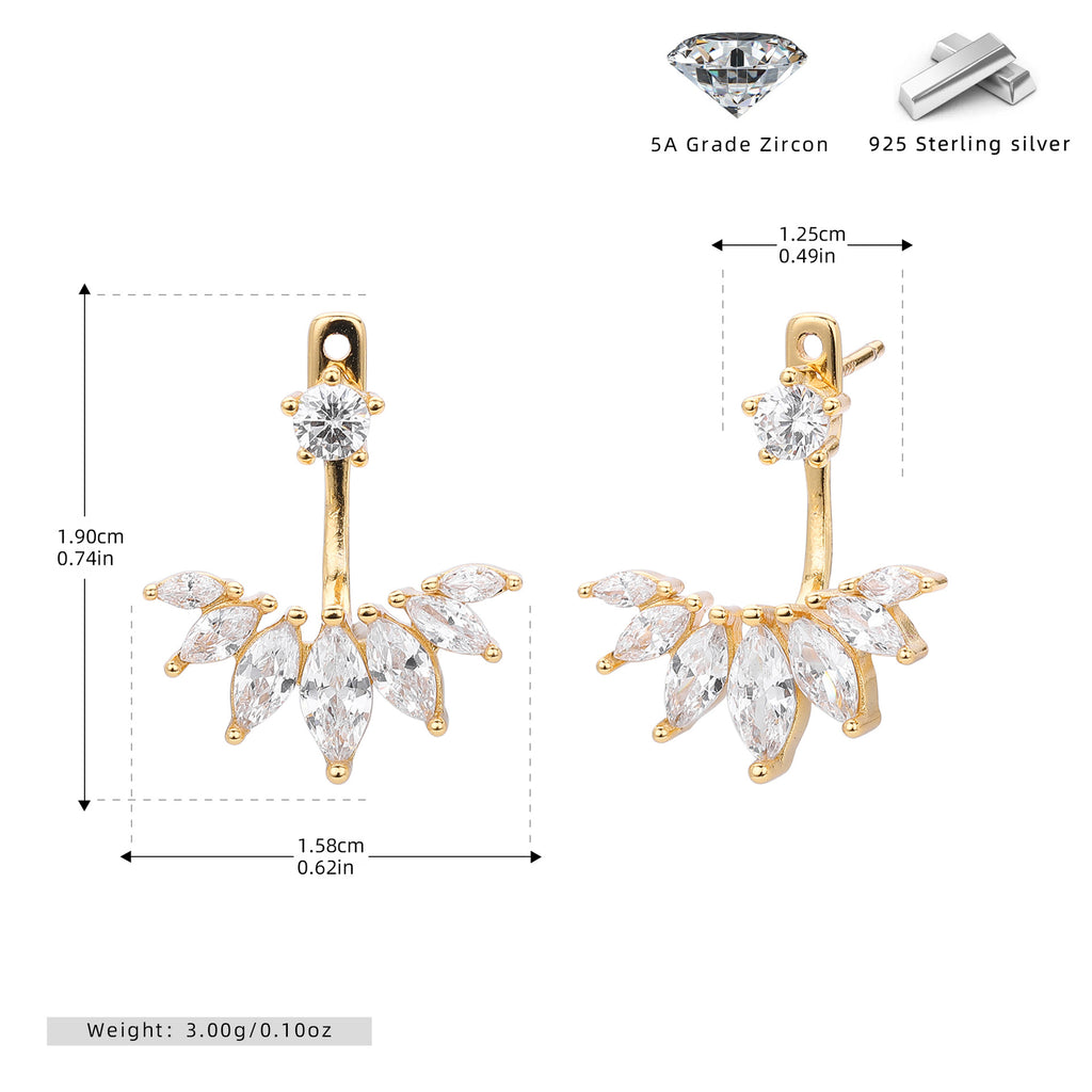 Damen Ohrhänger mit funkelndem Zirkon-Motiv und hochwertigem 925 Sterlingsilber Shop Nory