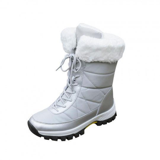 Damen Winterstiefel mit Kunstfellkragen, gesteppter Schaft und profilierter Thermosohle Shop Nory
