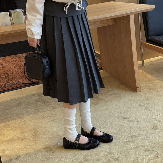 Damen Elegant verspielt Mary Jane Ballerinas mit dekorativem Riemen