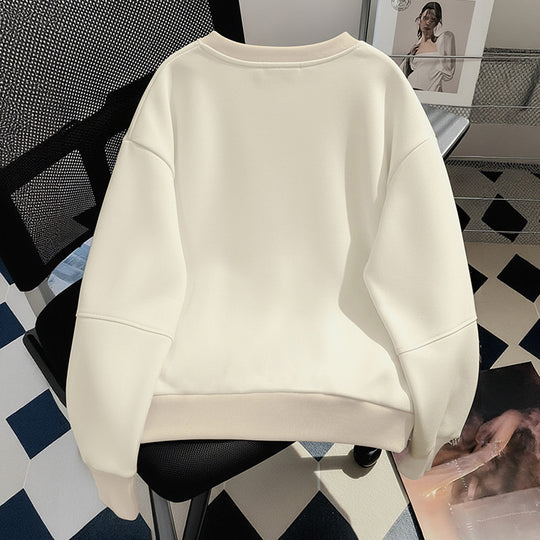 Damen Lässiger Sweatshirt mit Schleifen-Design Shop Nory