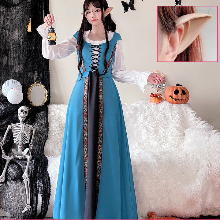 Damen Märchenhaftes Kostümkleid mit eleganter Schnürung und romantischen Details Shop Nory