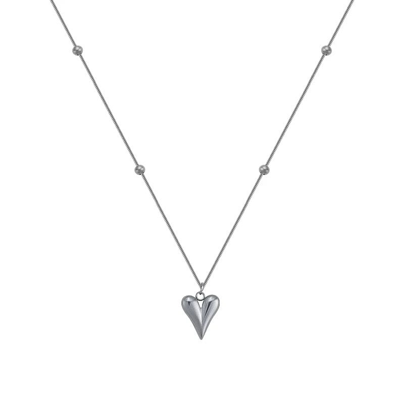 Damen Halskette mit elegantem Herzanhänger aus hochwertigem Edelstahl Shop Nory