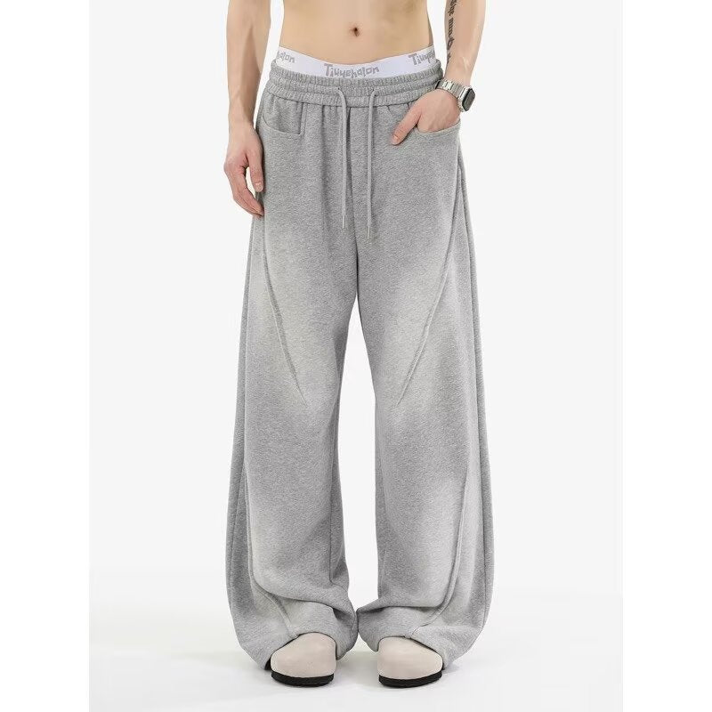 Herren Extreme Oversize Jogginghose mit extra weitem Bein, Kordelzug und Eingrifftaschen Shop Nory