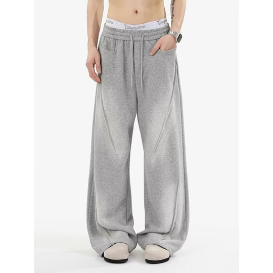 Herren Extreme Oversize Jogginghose mit extra weitem Bein, Kordelzug und Eingrifftaschen Shop Nory