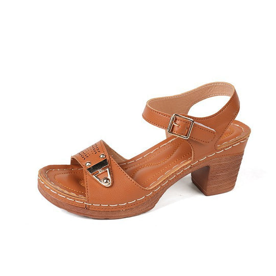 Damen elegante Keilsandaletten mit verzierten Riemen Shopnory