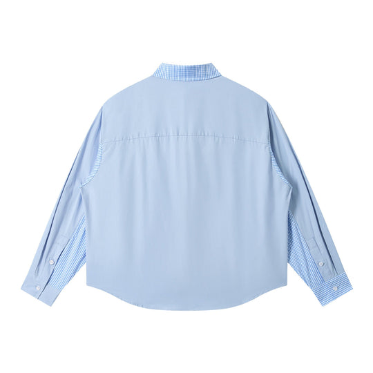 Damen Oversize-Hemd mit Karopanelen und Raglanärmeln Shop Nory