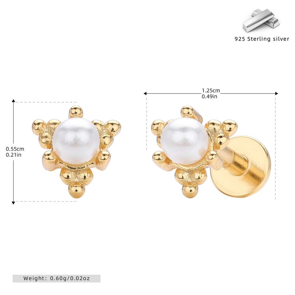 Damen Ohrstecker mit elegantem Perlendesign aus hochwertigem 925 Sterling Silber Shop Nory