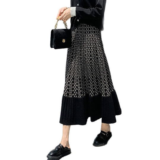 Damen Eleganter und lässiger Midirock mit strukturiertem Design Shop Nory