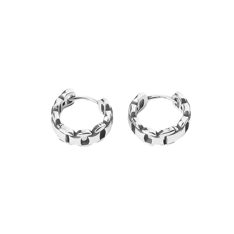 Damen Modische Creolen mit elegantem Kettenmuster Shop Nory