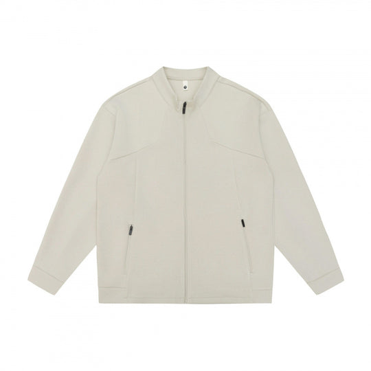 Unisex Minimalistische Oversize Zip-Jacke mit Stehkragen und verdeckten Reißverschlusstaschen Shop Nory