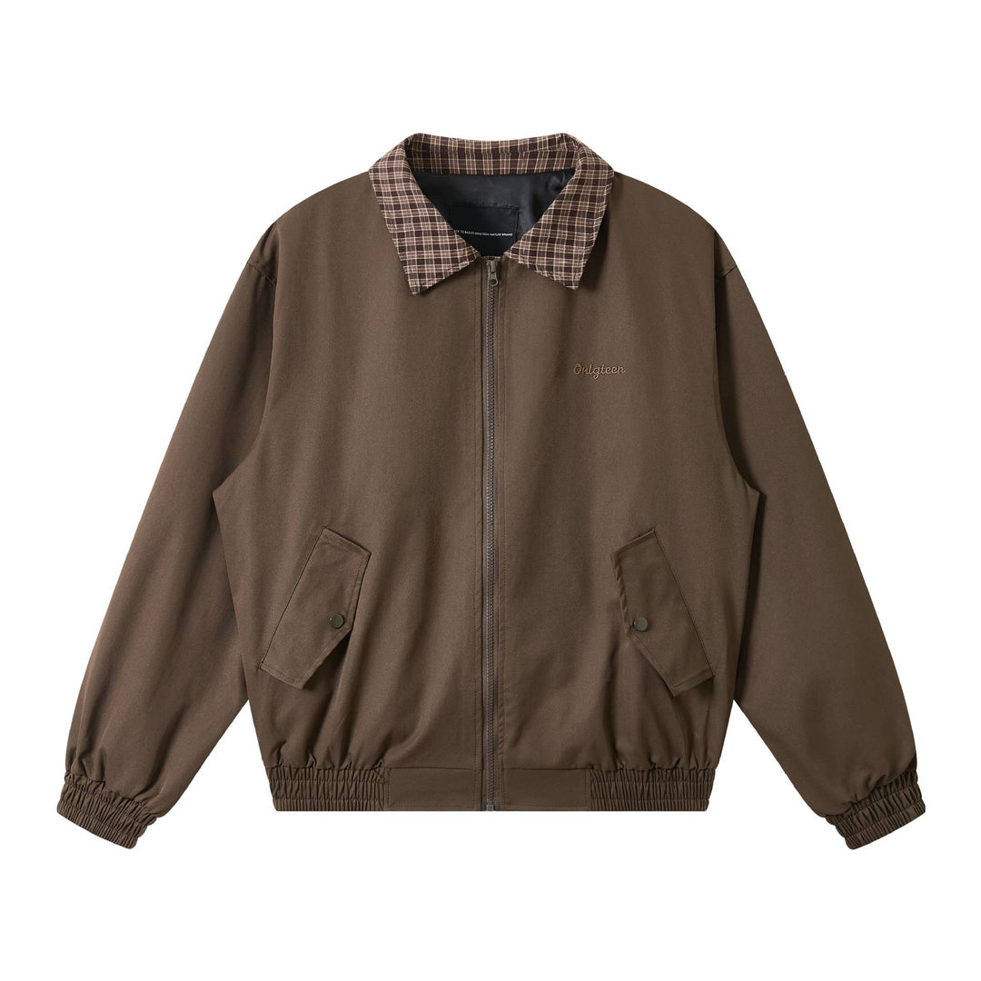 Herren Oversize‑Blousonjacke mit Karokragen und aufgesetzten Pattentaschen Shop Nory