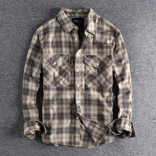 Herren Karo-Flanell-Hemd mit Brusttaschen und legerer Relaxed‑Passform Shop Nory
