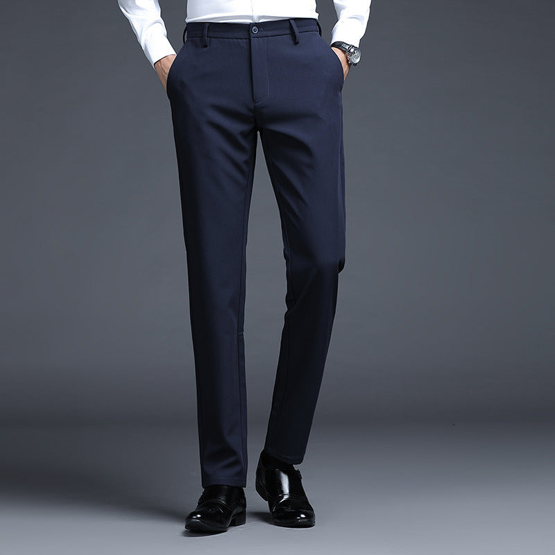 Herren Formelle Slim-Fit Anzughose mit Stretchbund und Bügelfalte Shop Nory