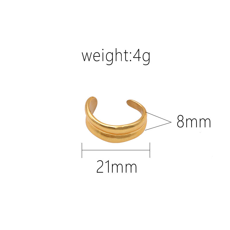 Damen Offener, eleganter Ring mit geschwungenem Design Shop Nory