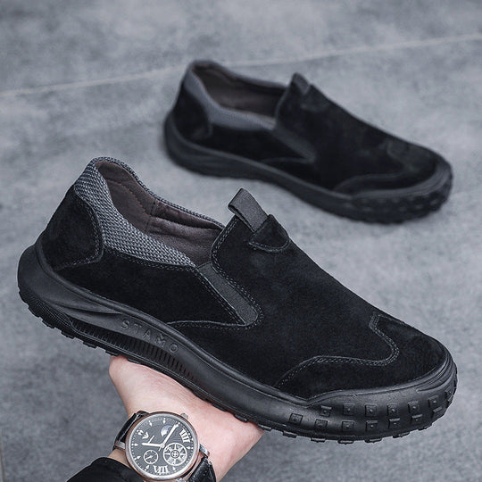 Herren bequeme Slipper aus Wildleder