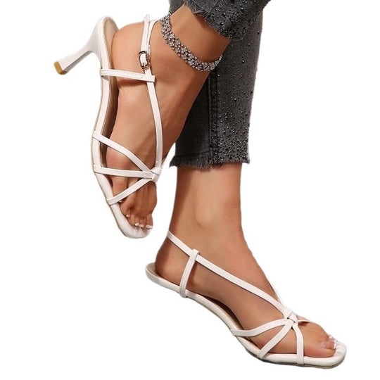Damen Elegante Slingback Sandalen mit geflochtenem Riemendetail