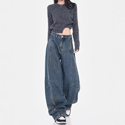 Damen Weite Denim-Hosen