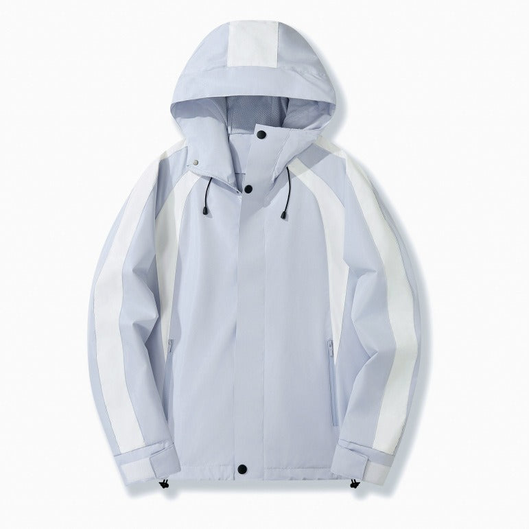 Damen Urbaner Kapuzen-Anorak mit kontrastierenden Bahnen, Mesh-Futter & verstellbarem Saum Shop Nory