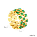 Damen Offener Ring mit kreativem Gitterdesign und funkelnden Zirkonia-Elementen Shop Nory