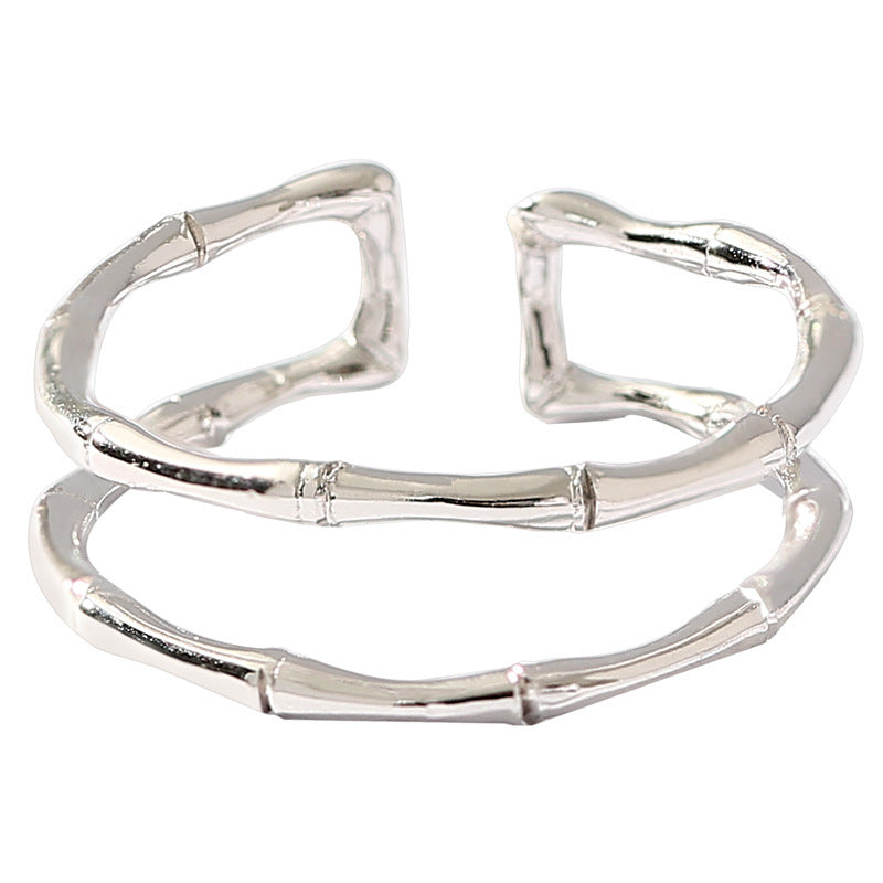 Damen Offener Ring mit ansprechendem Bambusdesign Shop Nory