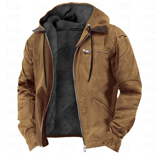 Herren Gefütterte Fieldjacke mit Kapuze und Sherpa-Futter Shop Nory