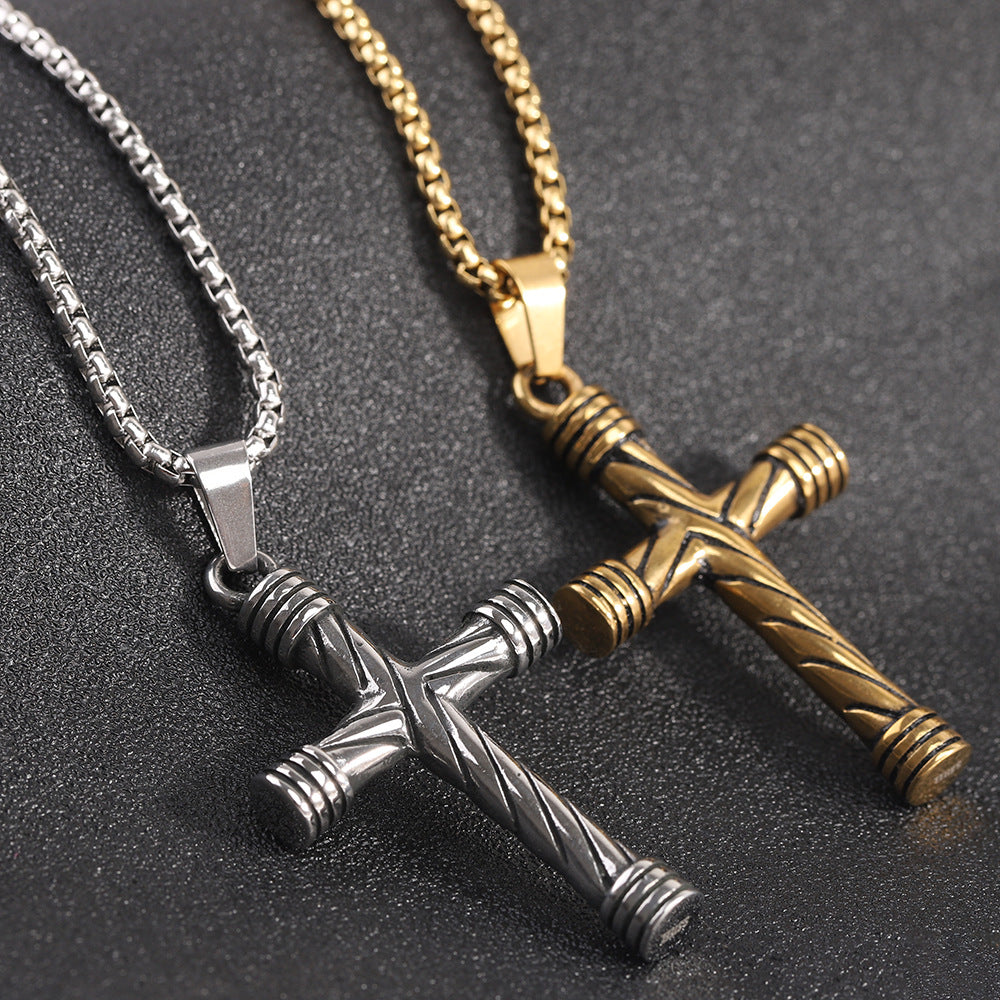 Herren Kette mit kunstvollem Kreuzanhänger Shop Nory