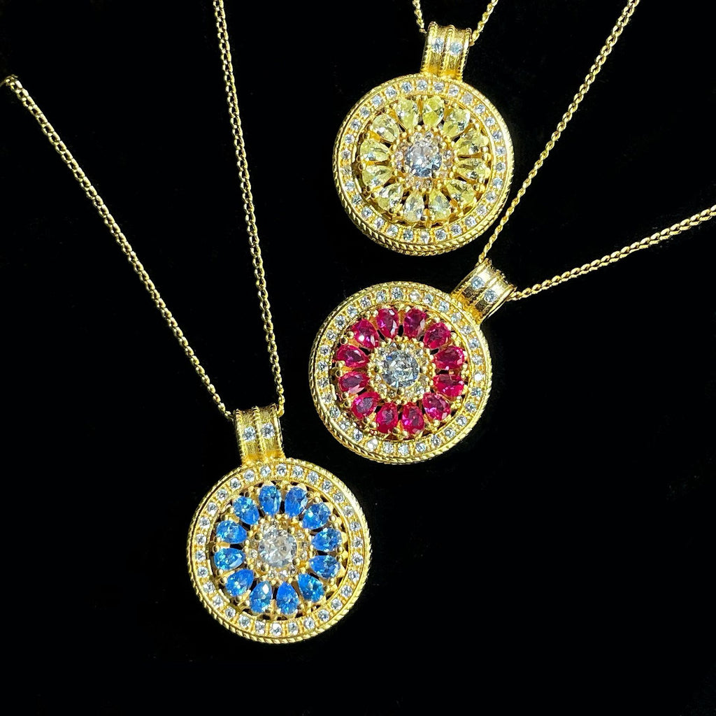 Damen elegante Halskette mit luxuriösem, kunstvollem Anhänger Shop Nory