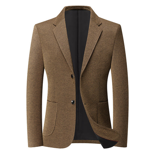 Herren Tailliertes Strickblazer aus Wollmix mit feiner Noppenstruktur und aufgesetzten Taschen Shop Nory