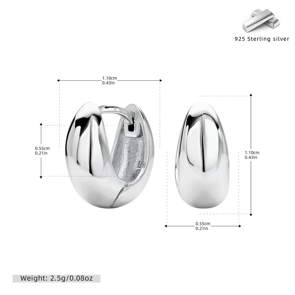 Damen Ohrhänger mit modernem Tropfenmotiv aus 925 Sterling Silber Shop Nory
