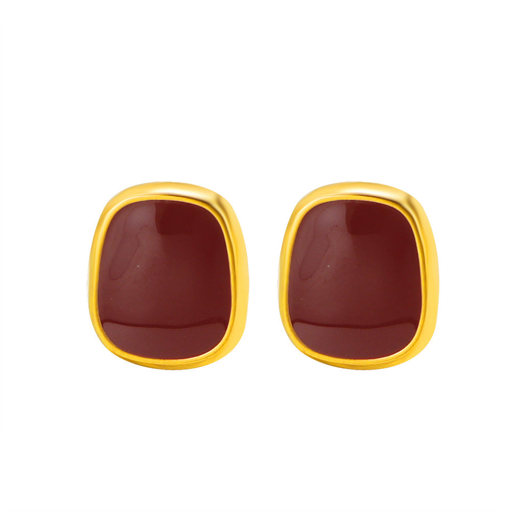 Damen Ohrstecker mit elegantem, gefasstem Design Shop Nory