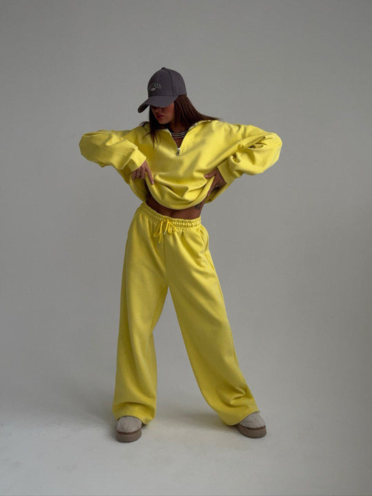 Damen Oversize Sweatshirt mit Halbzip und hohem Stehkragen Shop Nory