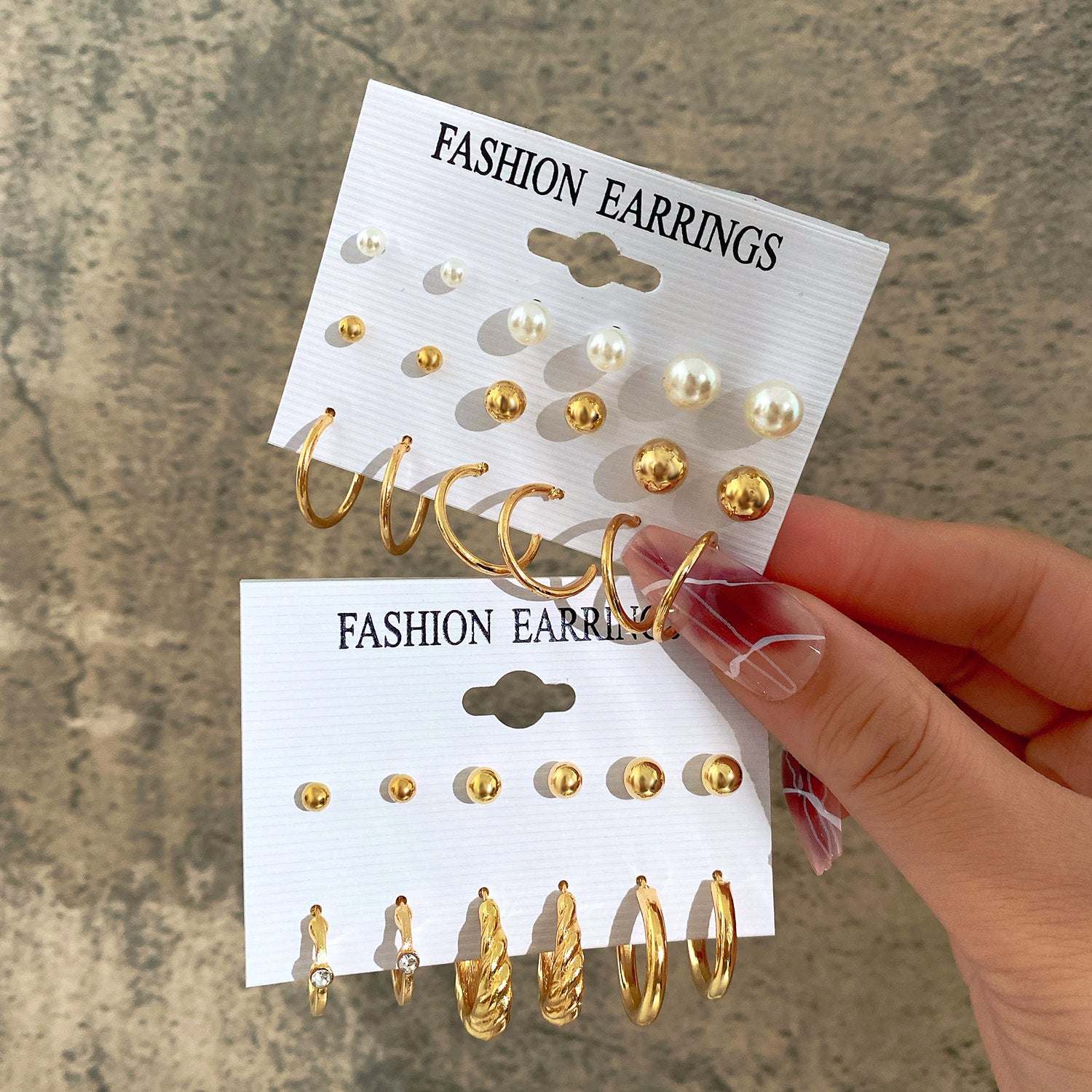 Damen Ohrstecker Set mit funkelnden Kristallen und eleganten Perlen Shop Nory