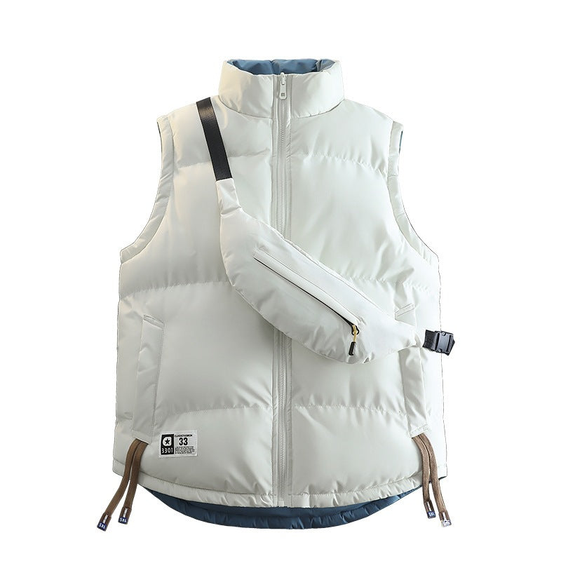 Damen Moderne gesteppte Outdoor-Weste mit integriertem Gürteltaschen‑System und hohem Stehkragen Shop Nory