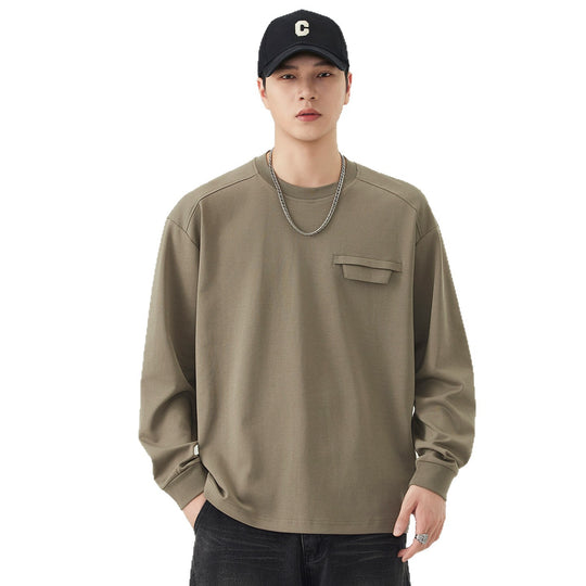 Herren Oversize Sweatshirt mit Brustklappe und Raglanärmeln Shop Nory
