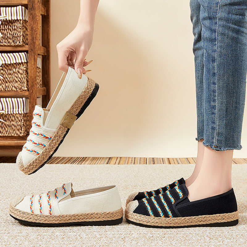 Damen Bequeme und modische Espadrilles mit flexibler Gummisohle