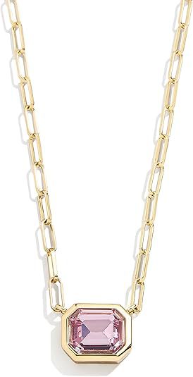 Damen Halskette mit facettiertem Rubinanhänger und eleganter Gliederkette Shop Nory