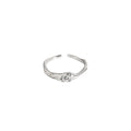 Damen Offener Ring mit kunstvollem Design und funkelndem Kristall Shop Nory