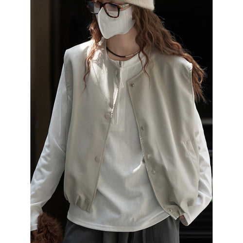 Damen Ärmellose Lederimitat-Weste mit Druckknopfverschluss und lockerer Layering-Silhouette Shop Nory