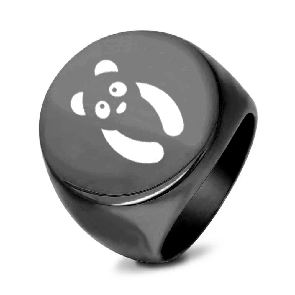 Damen Ring mit künstlerischem Panda-Motiv Shop Nory