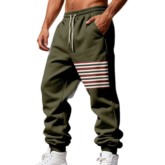 Herren Relaxed-Fit Jogginghose mit seitlicher Streifenapplikation, Kordelzug & gerippten Bündchen Shop Nory