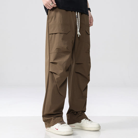 Herren Oversize-Cargohose aus leichtem Funktionsstoff mit Kordelzugbund und Mehrfachtaschen Shop Nory