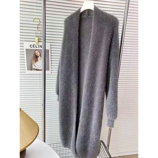 Damen Flauschiger Langarm Cardigan Shop Nory