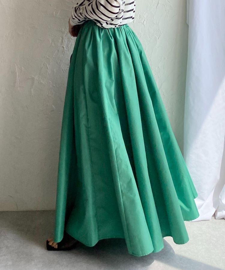Damen Eleganter Teller‑Maxirock mit hohem Bund, versteckten Eingrifftaschen und verstärktem Saum Shop Nory