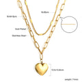 Damen Halskette mit goldplattiertem Herzanhänger und verstellbarem Kettendesign Shop Nory