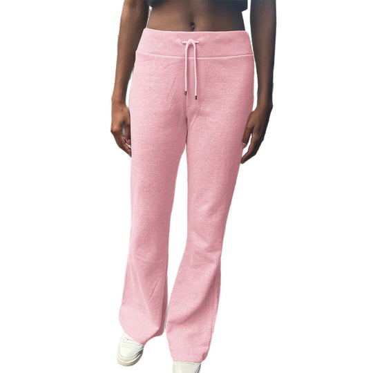 Damen nan Hochbund Loungehose mit Kordelzug, ausgestelltem Bein und weichem Sweatmaterial Shop Nory