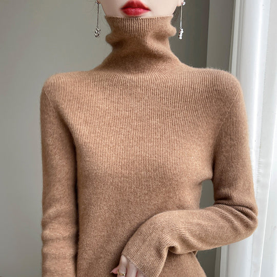 Damen Schmal geschnittener Feinstrick-Rollkragenpullover mit extrafeinem Flauschfinish Shop Nory